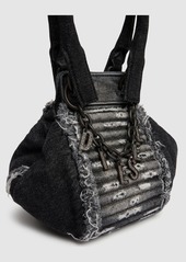 Diesel Xs D-vina Washed Denim Top Handle Bag