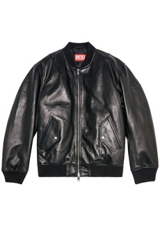 Diesel L-Pritts zip-up padded leather jacket