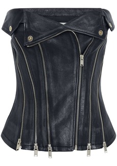 Dion Lee Biker zip-up leather corset