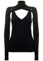 Black Top with Shrug with Thumb Slits Woman Dion Lee