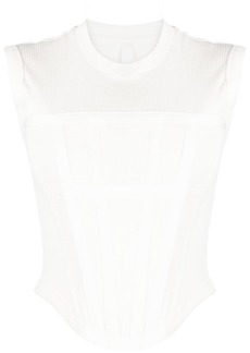Dion Lee boned-bodice knitted top