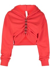 Dion Lee Chain Front cropped hoodie