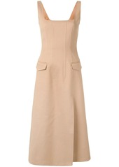 Dion Lee contrast stitching fitted waist dress