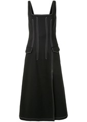 Dion Lee contrast stitching fitted waist dress
