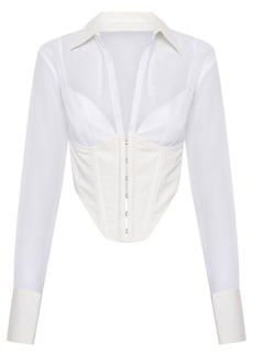 Dion Lee corset-bodice long-sleeve top
