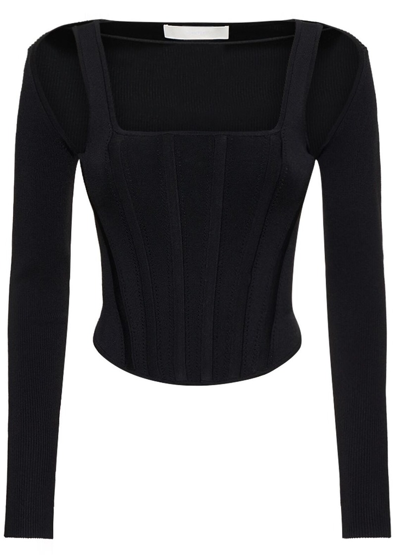 Dion Lee Corset Crop Top W/removable Sleeves