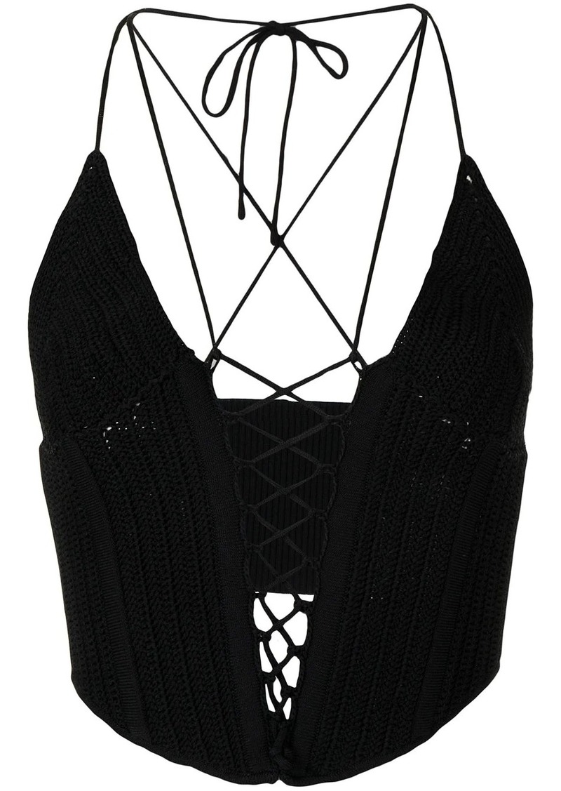 Dion Lee lace-up Eyelet Tank Top - Farfetch