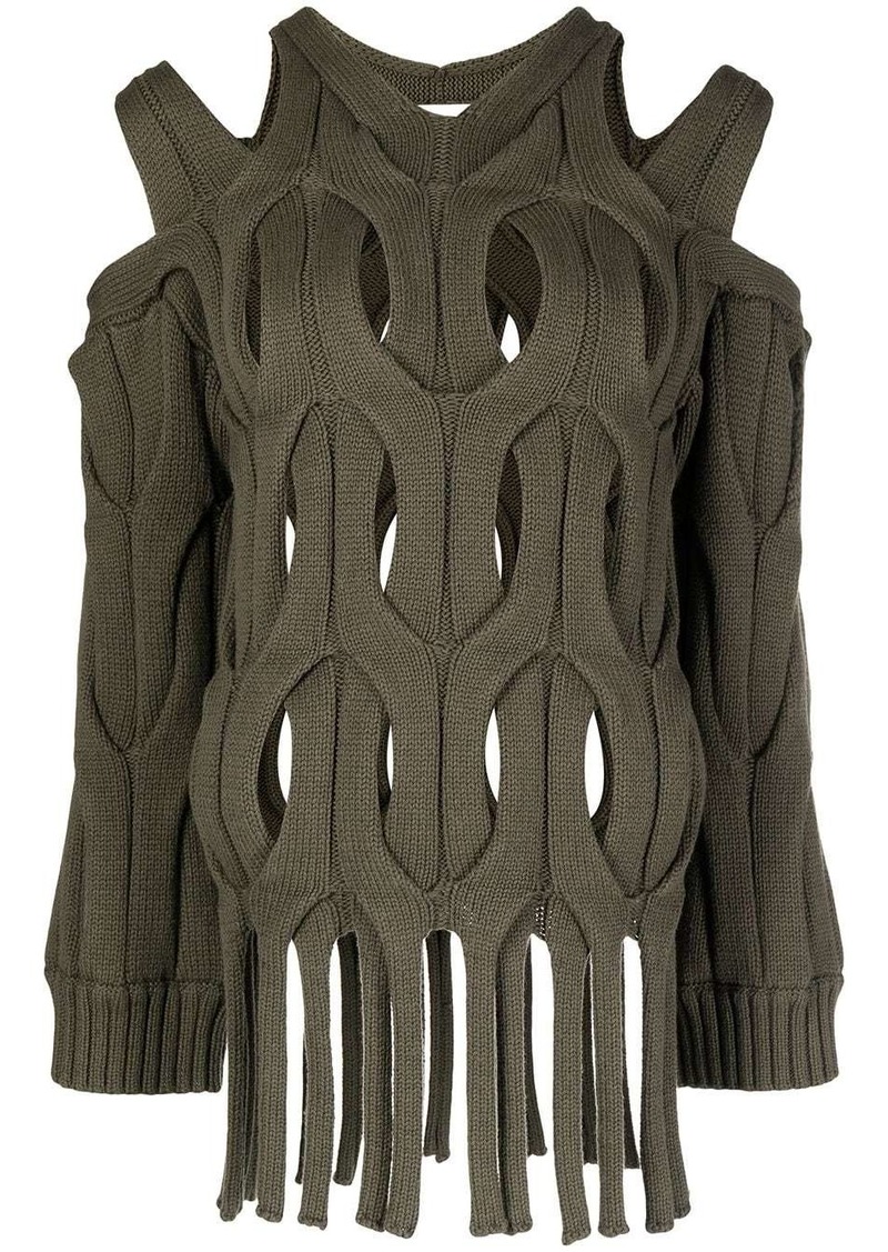Dion Lee cut-out cable-knit jumper