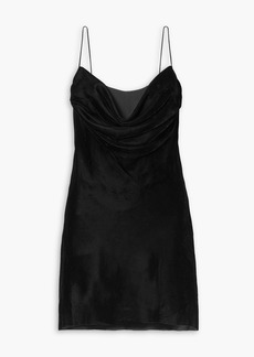 Dion Lee - Architrave layered velvet and tulle mini dress - Black - UK 6