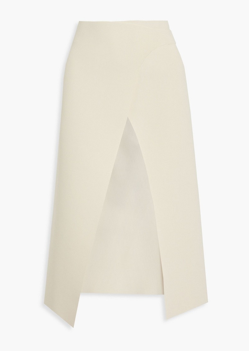 Dion Lee - Belted stretch-knit midi wrap skirt - White - XS
