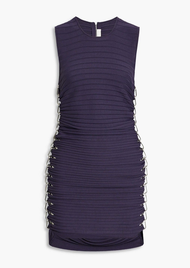 Dion Lee - Braided ribbed-knit mini dress - Blue - XS