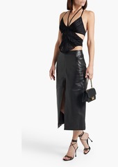 Dion Lee - Cutout lace bustier top - Black - UK 14