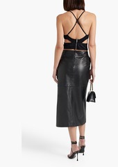 Dion Lee - Cutout lace bustier top - Black - UK 14