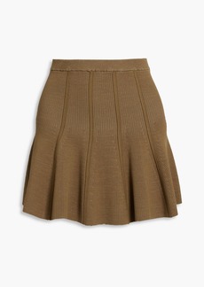 Dion Lee - Fluted ribbed-knit mini skirt - Green - XS