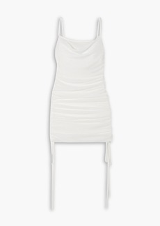 Dion Lee - Gathered open-knit mini dress - White - S