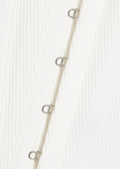 Dion Lee - Hook-detailed ribbed cotton-blend jersey tank - White - UK 6