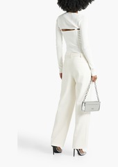 Dion Lee - Layered ribbed and stretch-knit bustier top - White - UK 6