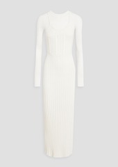 Dion Lee - Layered ribbed wool-blend maxi dress - Black - UK 4