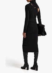 Dion Lee - Layered wool-blend turtleneck top - Black - UK 6