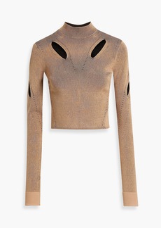 Dion Lee - Cutout ribbed-knit sweater - Brown - UK 4