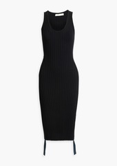 Dion Lee - Ribbed cotton-blend dress - Black - UK 6