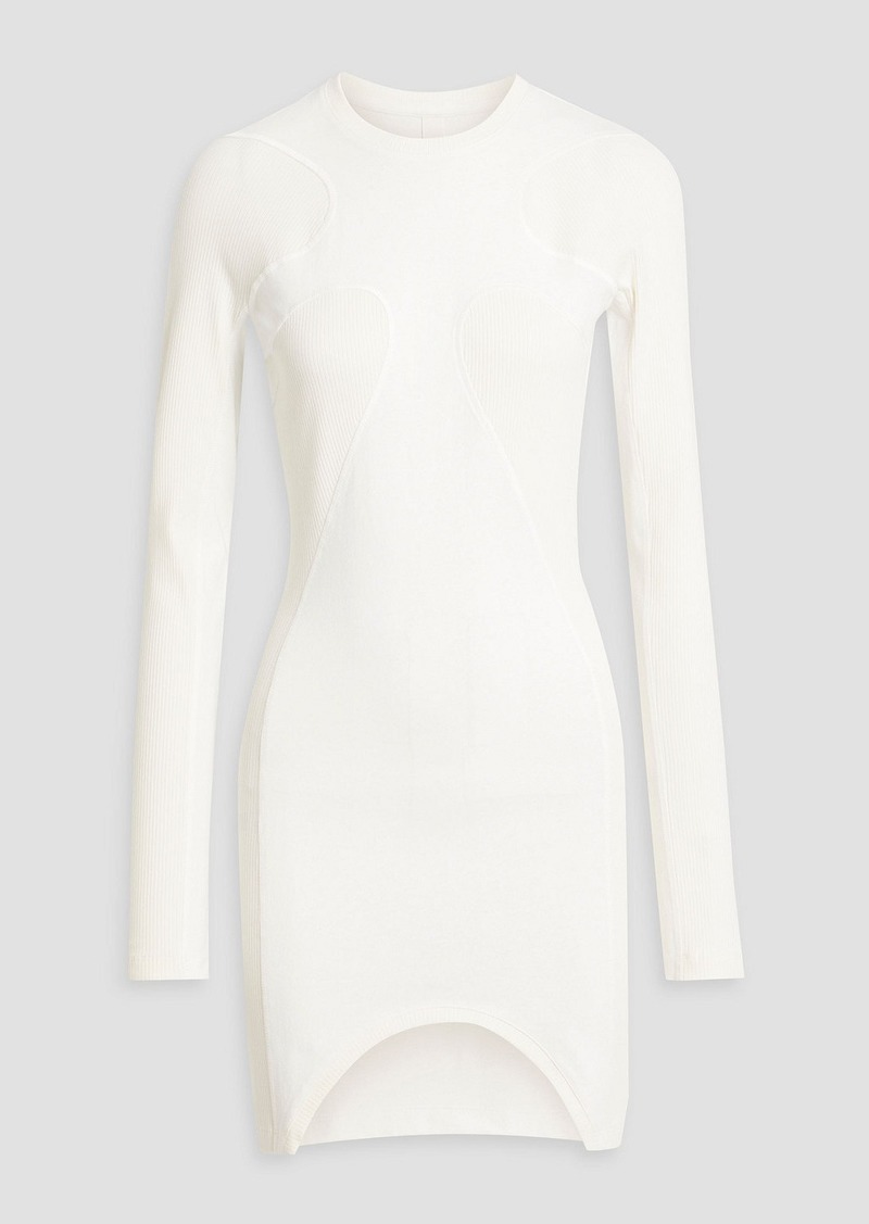 Dion Lee - Ribbed cotton-jersey mini dress - White - UK 4