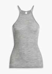 Dion Lee - Ribbed wool and silk-blend jersey tank - Gray - M/L