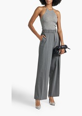 Dion Lee - Ribbed wool and silk-blend jersey tank - Gray - M/L