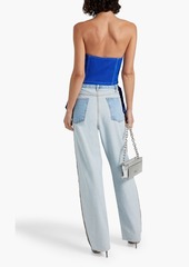 Dion Lee - Strapless cropped denim top - Blue - UK 4