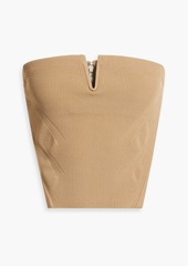 Dion Lee - Strapless ribbed-knit top - Neutral - UK 12