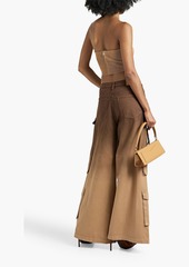 Dion Lee - Strapless ribbed-knit top - Neutral - UK 12