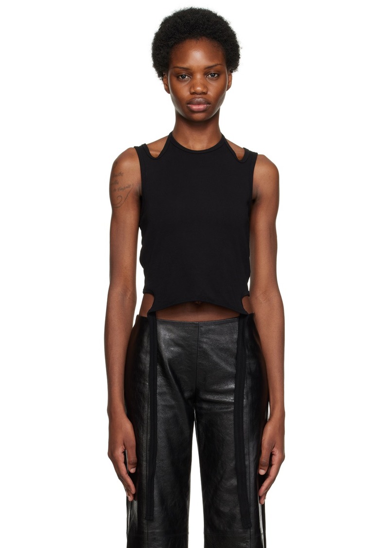 Dion Lee Black Double Tie Tank Top