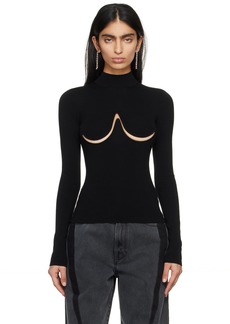 Dion Lee Black Double Underwire Sweater