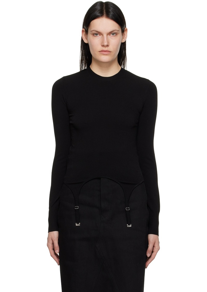 Dion Lee Black Garter Long Sleeve T-Shirt