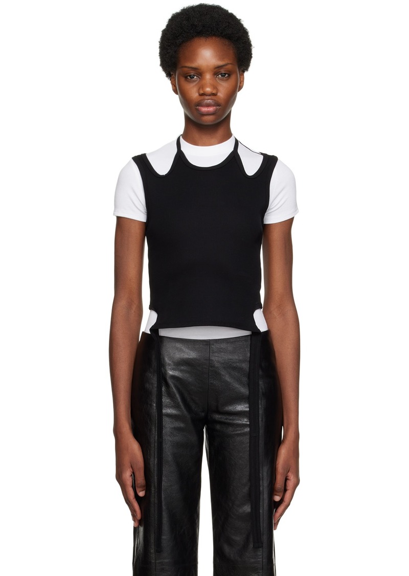 Dion Lee Black Halter Tie Tank Top