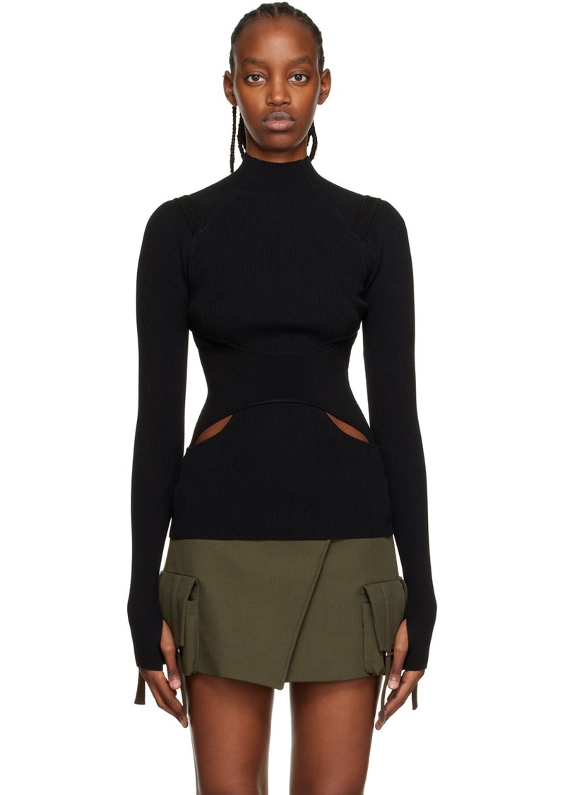 Dion Lee Black Interlink Turtleneck