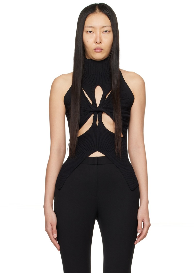 Dion Lee Black Muscular Twist Tank Top