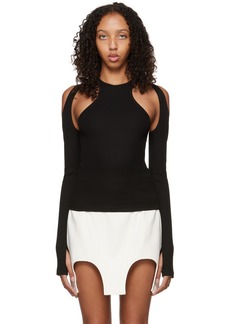 Dion Lee Black Shift Loop Long Sleeve T-Shirt