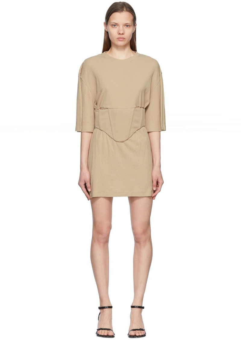 Dion Lee Brown Cotton Mini Dress