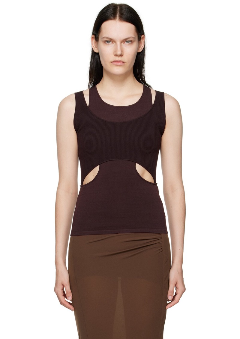 Dion Lee Brown Interlink Tank Top