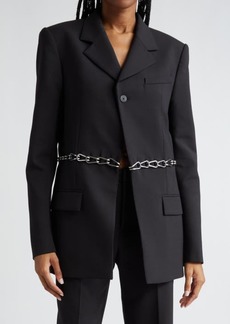 Dion Lee Chain Link Cutout Single Breasted Blazer