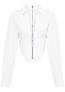DION LEE CORSET-STYLE SHIRT WITH LONG SLEEVES