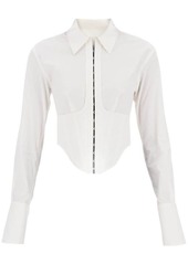 Dion lee cropped shirt with underbust corset