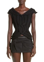 Dion Lee Cutout Cable Knit Sweater