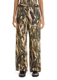 Dion Lee Gender Inclusive Camo Print Slouchy Twill Pants