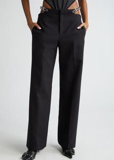 Dion Lee Gender Inclusive Chain Link Cutout Wide Leg Trousers