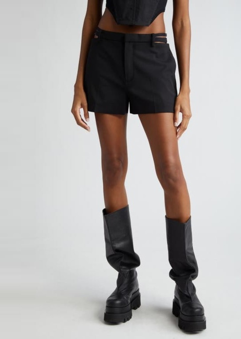 Dion Lee Gender Inclusive Lingerie Cutout Stretch Wool Shorts