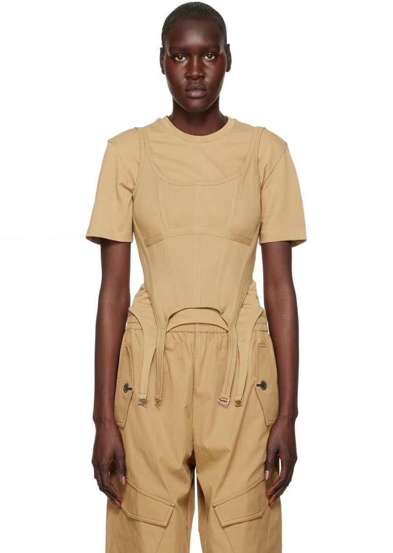 Dion Lee Khaki Combat Corset Tank Top