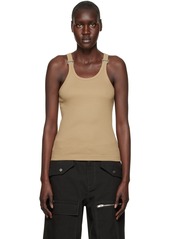 Dion Lee Khaki E-Hook Tank Top