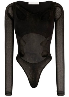 Dion lee long-sleeved bodysuit with cut-outs